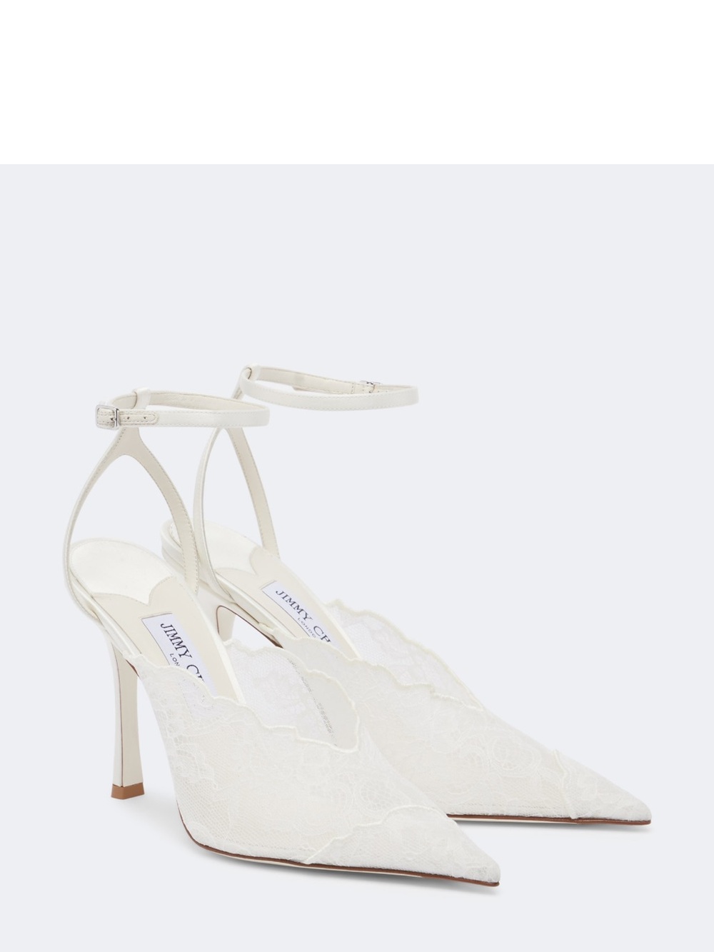 Jimmy Choo Ivory Lace Scalloped Pointed-Toe Heels- NWT SOLD OUT EVERYWHERE - Picture 2 of 5